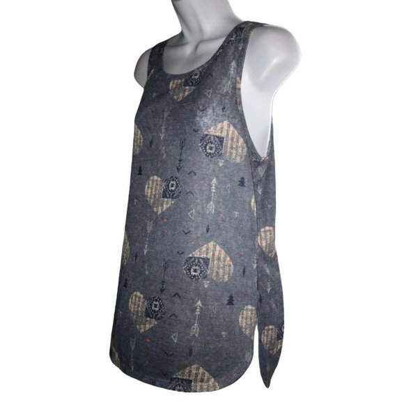 Wallflower Blue Mildly Sheer Patriotic Tank Top L - Picture 5 of 9